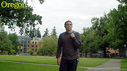 "They encouraged me every step of the way," said La Pine native Wesley Bryant, BS ’18 (sociology), in regards to Pathway advisors. Photo courtesy of University Communications