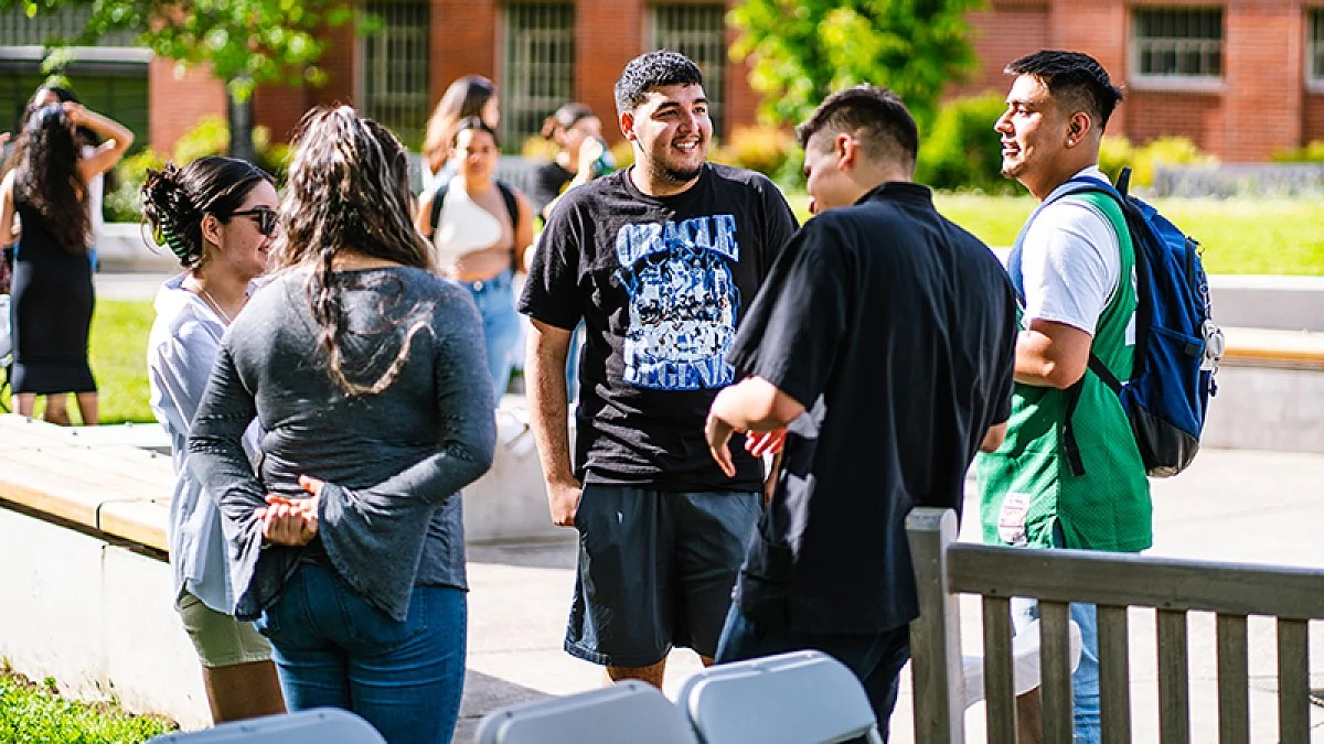 Students at a Latinx studies event