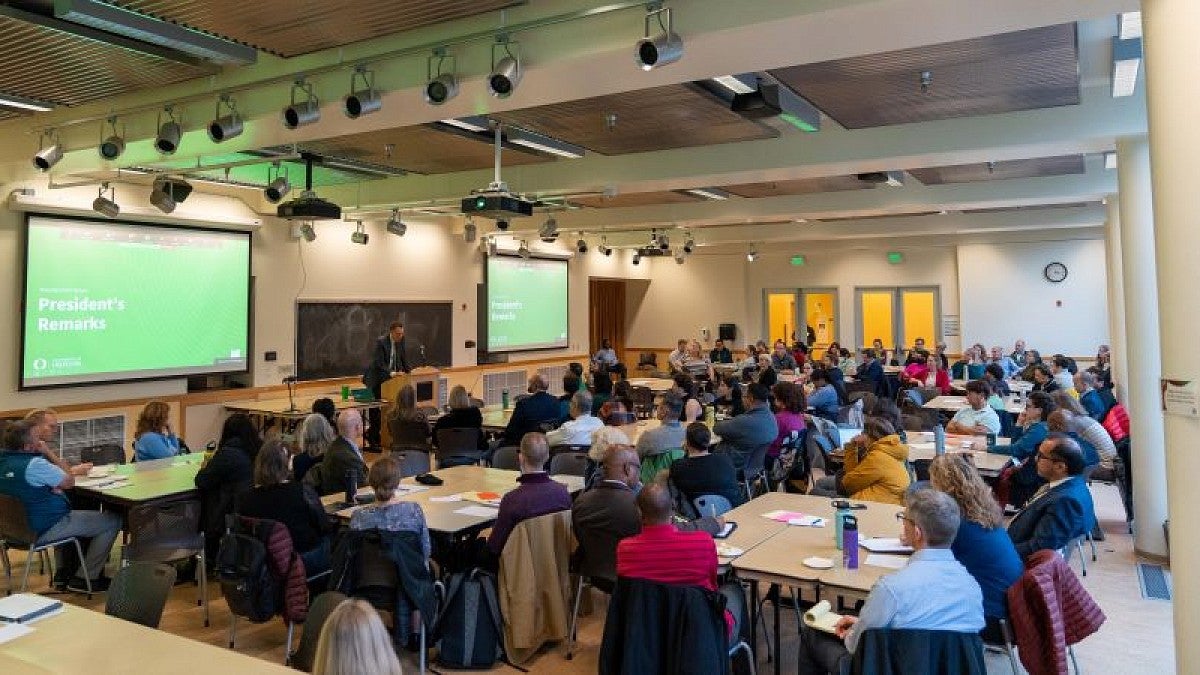 UO employees participate in campus climate forum at the Living Learning Center