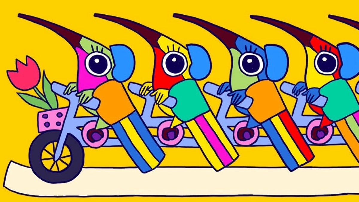 Bike month hummingbirds riding by Erick Wonderly.