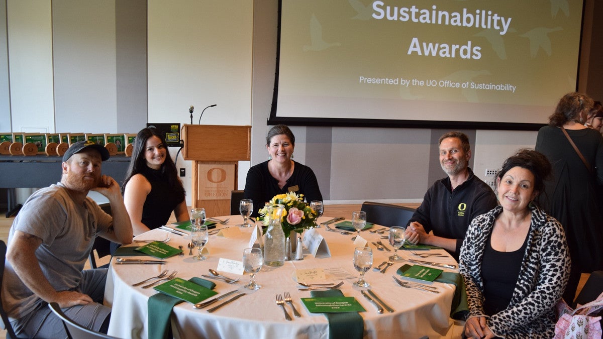 VPFA at sustainability awards table