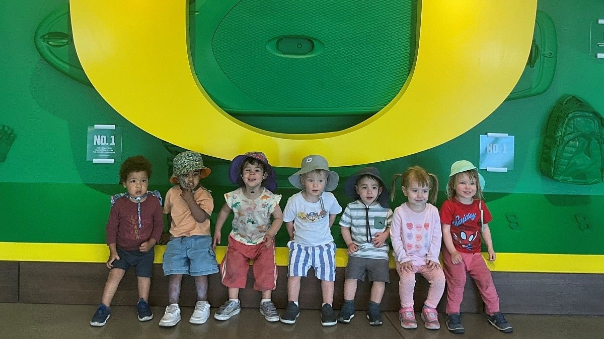 children in a row