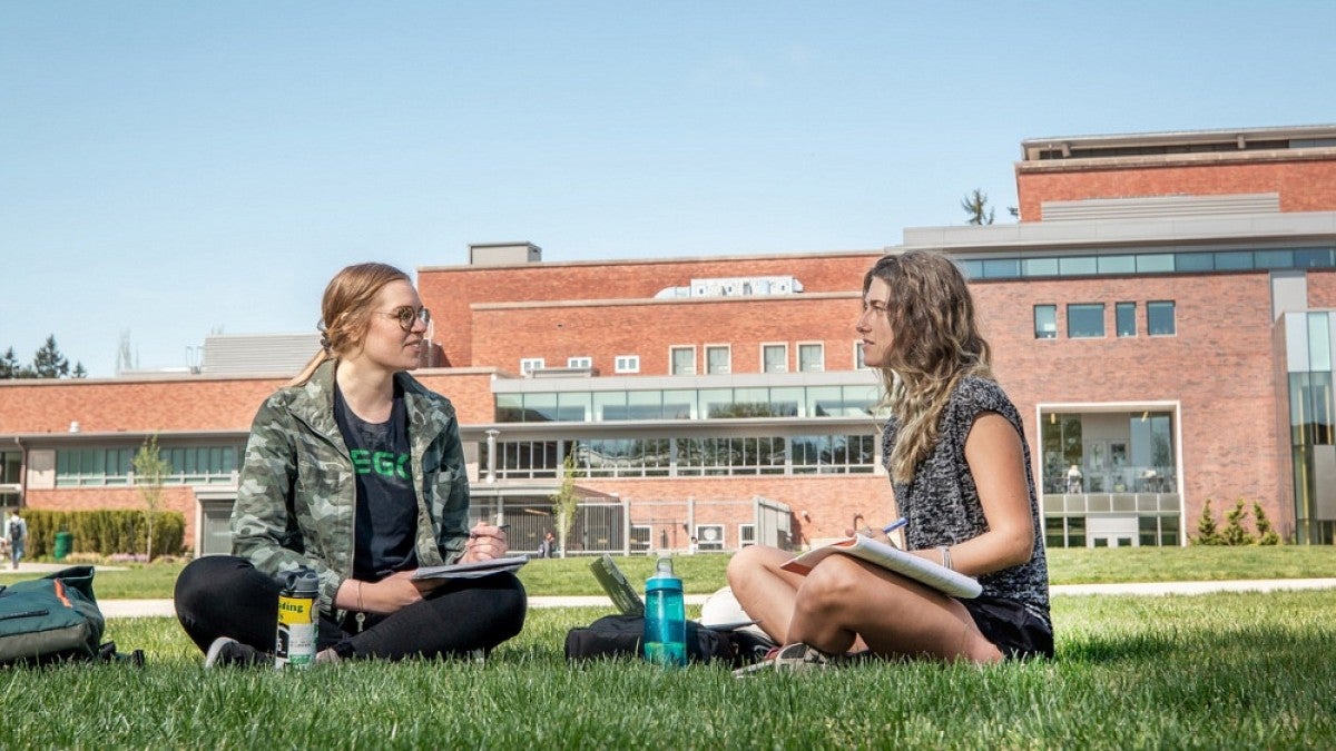 Eating on the EMU lawn