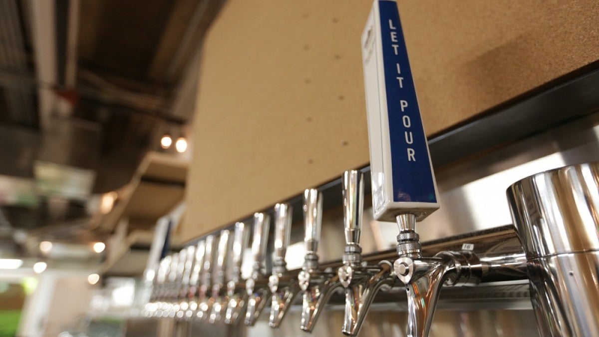 Taps at the new Falling Sky pub in the EMU