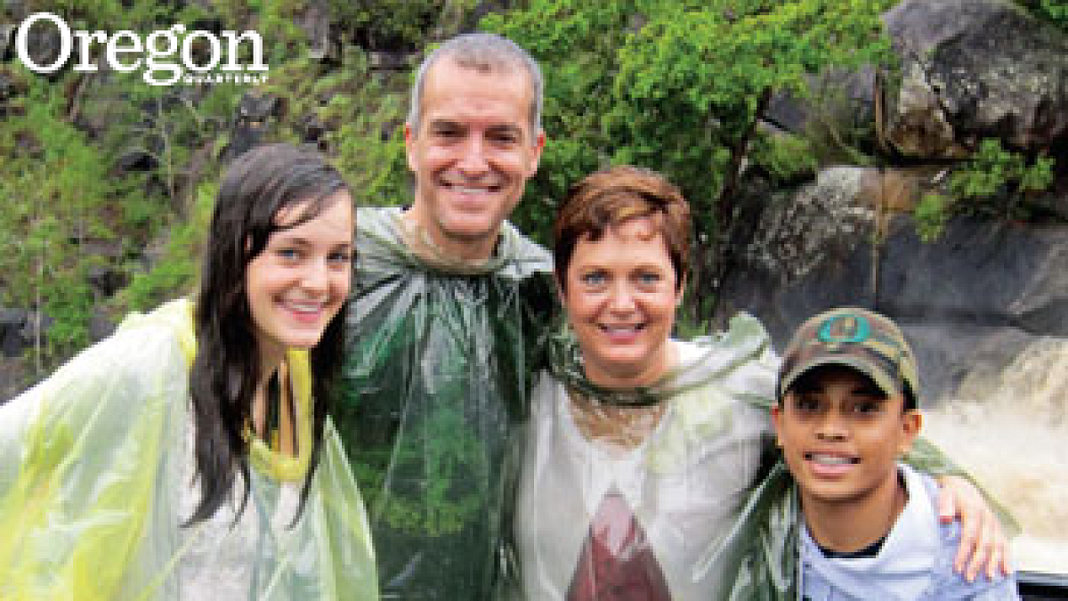 Tim Clevenger with his daughter, Delaney; wife, Lisa; son, Carson. Photograph courtesy Tim Clevenger