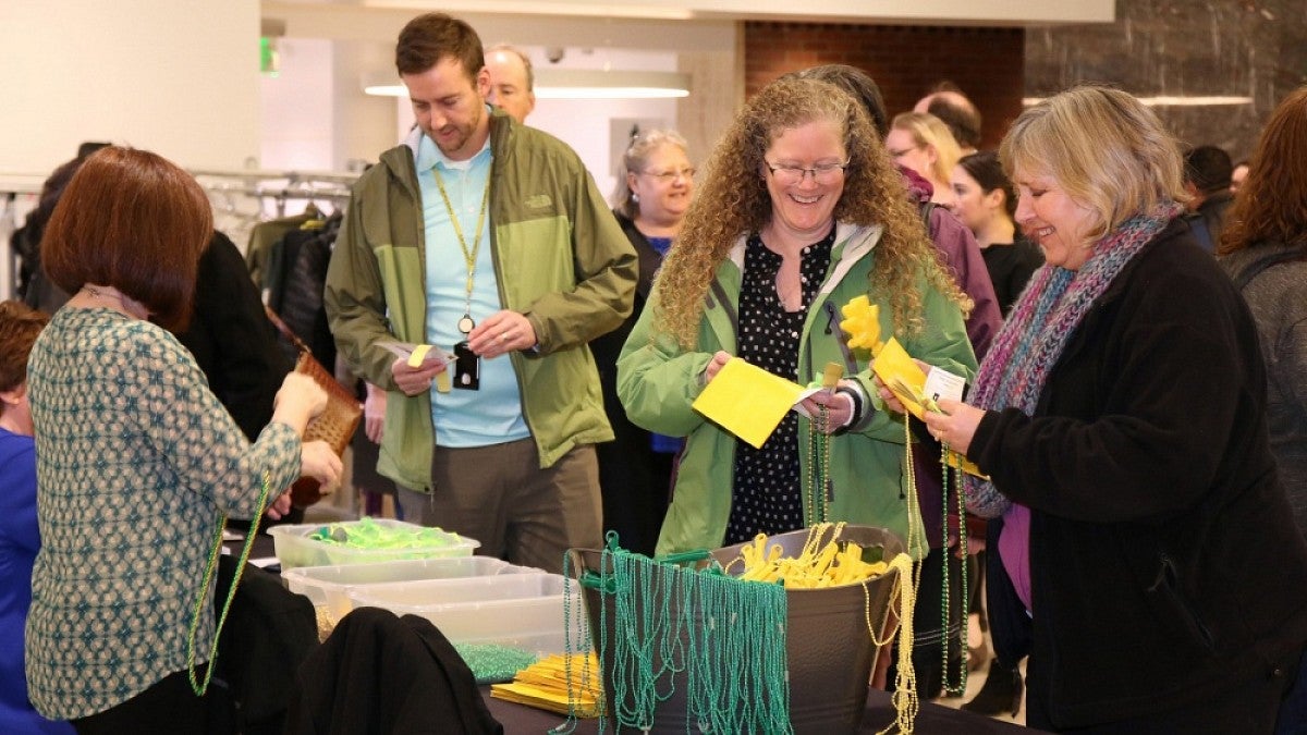 Check-in at years of service event