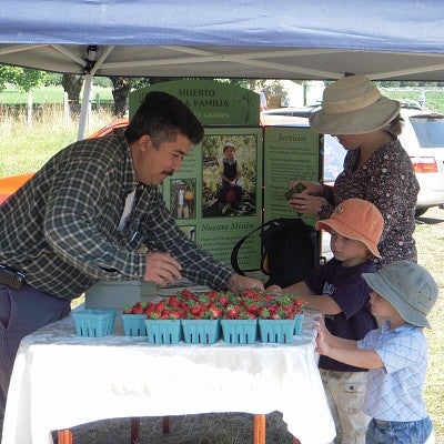 Huerto de la Familia's farm stand. Photograph courtesy Huerto de la Familia