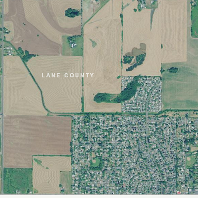 Aerial image of development in Eugene