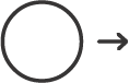 Circle with arrow.