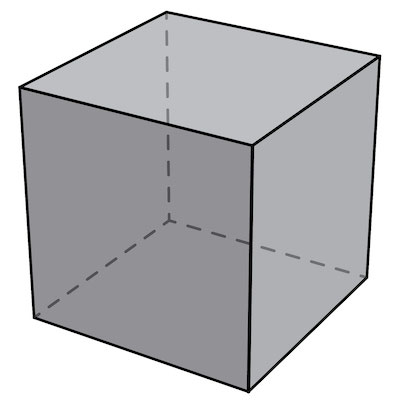 A Line Drawing of a Cube