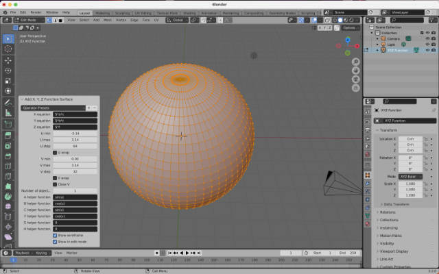 Plotting a parametric surface