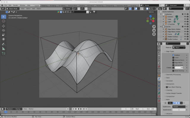 The graph line art scene