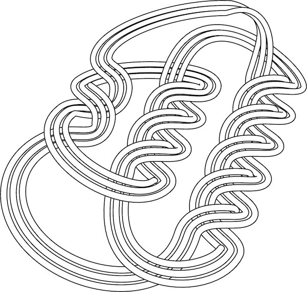 A Line Drawing of a 3-cable