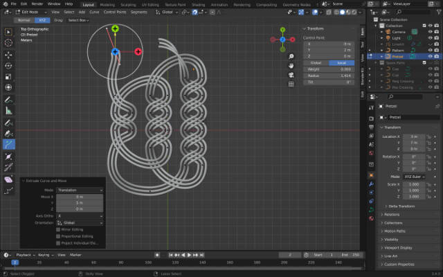 Extruding an edge