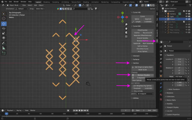 Merging and joining vertices