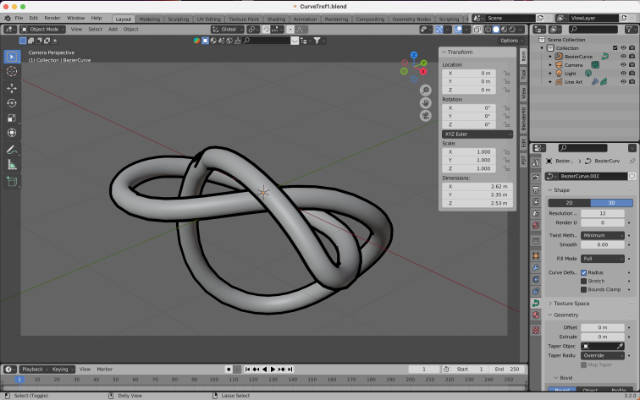 Result of adding object line art