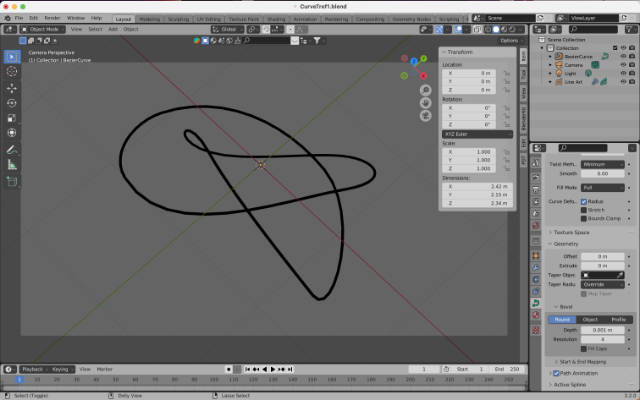 Line art for a thin line