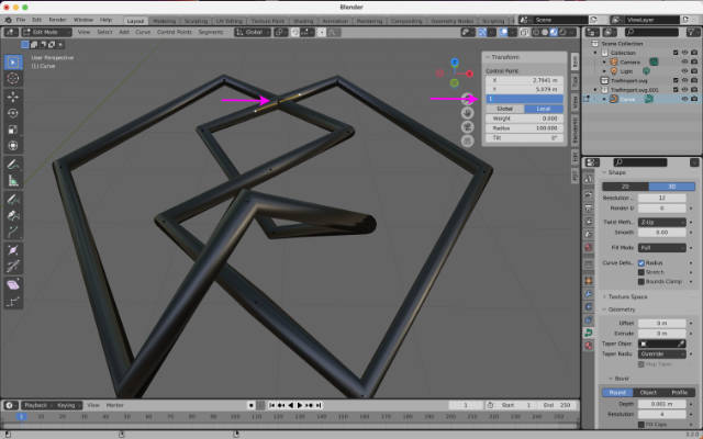 Edit curve 1