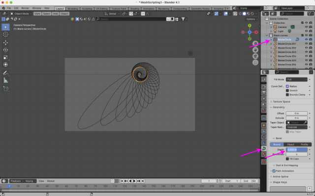 Setting a bevel depth