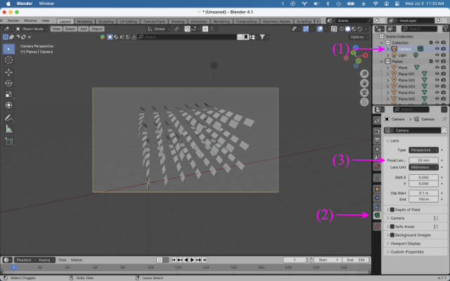 Adjusting the view focal length