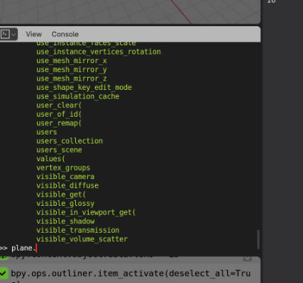 Tab completion for plane