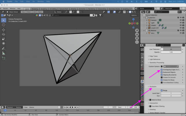 Adding hidden lines