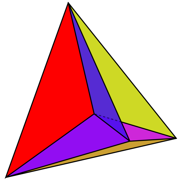 A cone on a tetrahedron