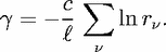          sum 
g = - c     lnr .
      l        n
          n
