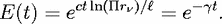          ctln(TTrn)/l   - gt
E(t) =  e         = e   .
