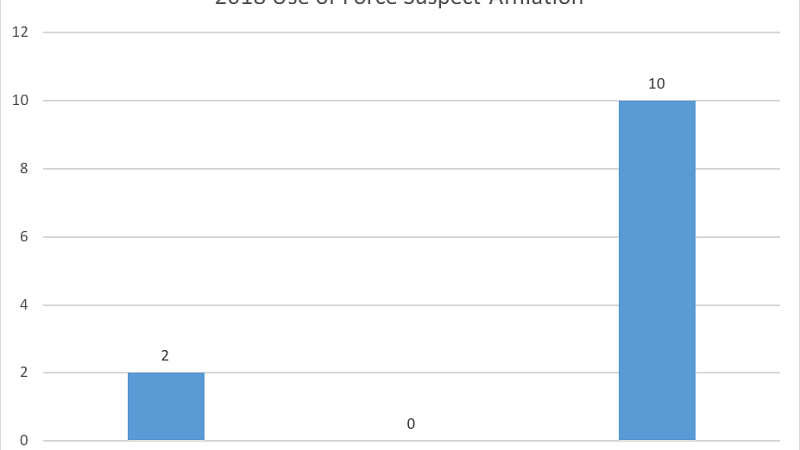 Use of force suspect affiliations 2018