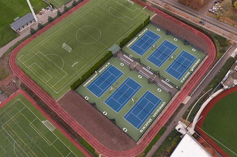 Aerial photo of the outdoor track.