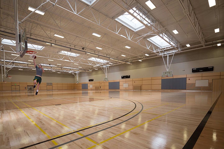 Wide view of Uptown Courts.