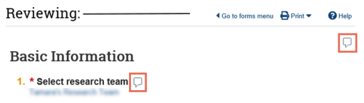 Screenshot of the note icon in the submission workspace.
