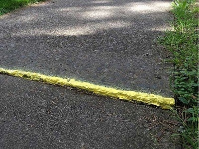 Trip hazard painted 