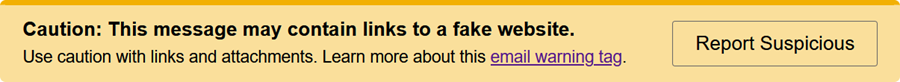 Warning tag example