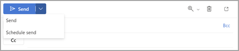 Schedule Send option in the Send menu