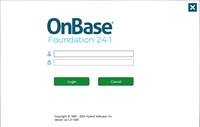Click to View Full Image OnBase login prompt screen