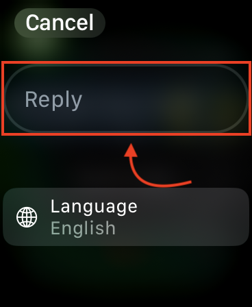 Select Reply screen