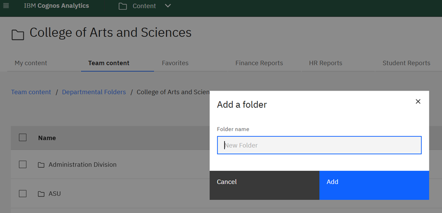 Name the new folder
