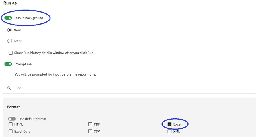 the Run As menu with the option to Run in background selected