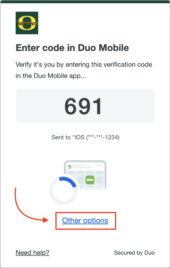 Other Options link highlighted.