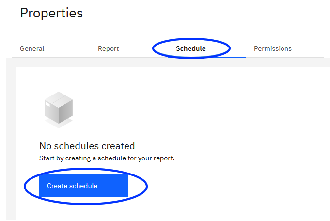 Creating a Report Schedule in Cognos