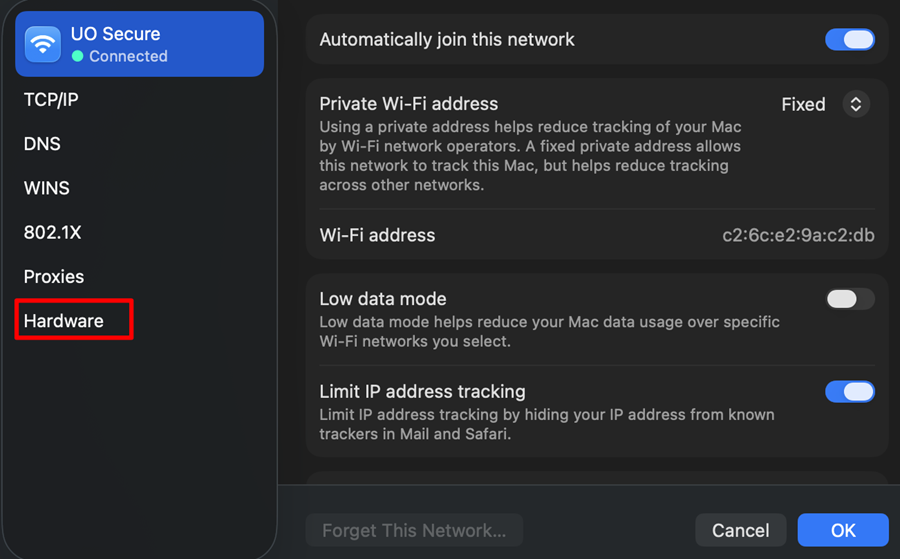 Click to View Full Image In the Details window that has opened, select 'Hardware' from the list on the left.