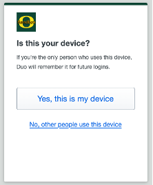 Is this your device? prompt