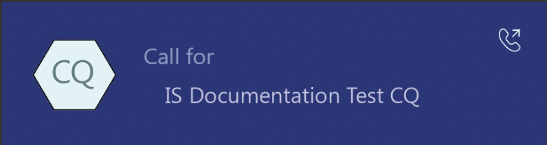 Teams Call Queue banner notification