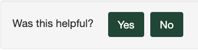 Was this helpful? buttons from a knowledge base article.