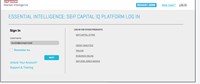 Capital IQ sign-in page