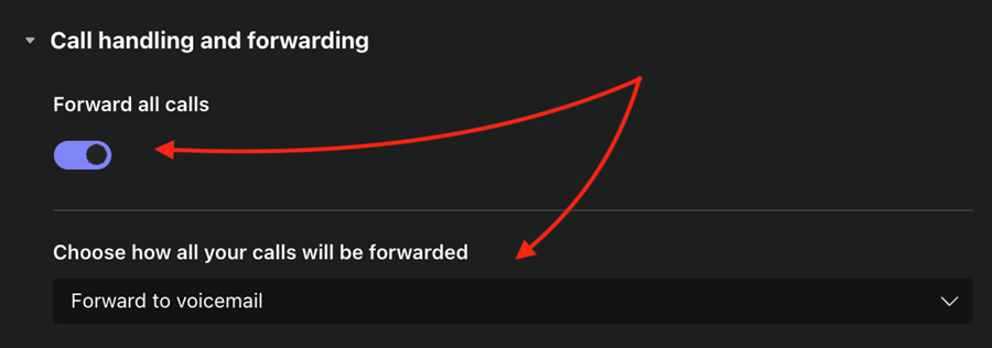 Forward all calls then select where to forward