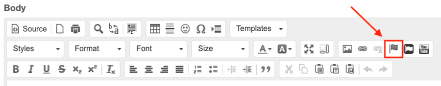 Anchor link in TDX article editor