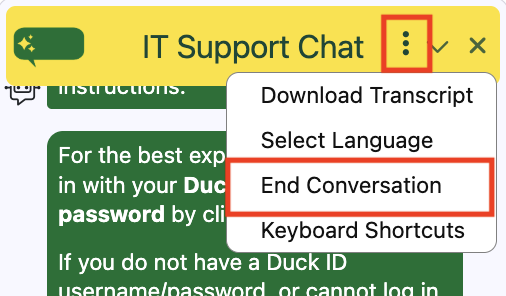Open the context menu